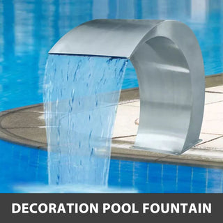 60x30cm/40x20cm Pool Fountain Waterfall Stainless Steel Fountain Pond Garden Swimming Feature Decorative Hardware Faucet