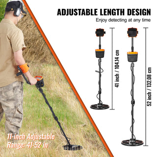 Metal Detector for Adults & Kids with LCD Display 7 Modes DSP Chip Higher Accuracy Gold Detector 10'' Detection Depth