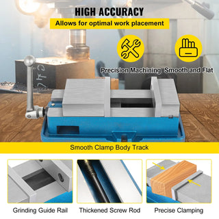 Bench Vise 3/4/5" CNC Lock Down High Precision Vise Clamp With Adjustable Handle for Finishing Milling Drilling Machines