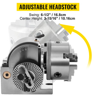 BS0 5" Dividing Head Indexing Head Semi Universal With Indexing Plates, Tailstock & 125mm 3-Jaw Chuck for Drilling Milling