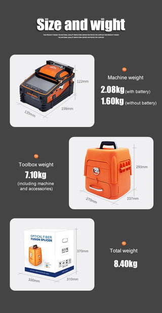 AI-10A AI-9 AI-6A AI-6C AI-6C+  Optial Fiber Fusion splicer Machine SM & MM With VFL OPM 5S Splicing Machine 6 Motors