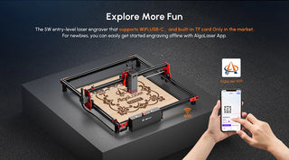 AlgoLaser Desktop Laser Engraver Cutter With Wifi Offline Control 40*40cm DIY KIT Tools Powerful Stone Wood Engraving Machine