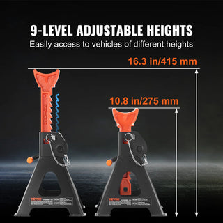 Jack Stands 3/6 Ton (6000/12000 lbs) Capacity Car Jack Stands Double Locking Adjustable Height for lifting SU Pickup Truck