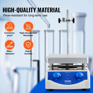 Magnetic Stirrer Hot Plate 0-1500/2000 RPM Hot Plate w/ Magnetic Stirrer 2L/3L/5L/20L Hot Plate Stirrer Stir Bars Included