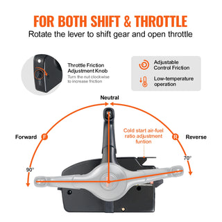 Boat Throttle Control Side Mounted Outboard Remote Box for Mercury PT 4Stroke Marine Power Trim Switch Harness Lanyard