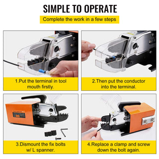 AM-10 Small Pneumatic Crimping Machine Electric Terminal Press-Bonding Tool Multi-Function Terminal Wire Cold Crimper