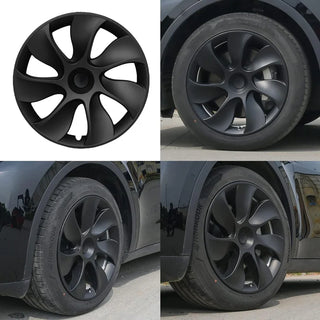 4PCS Hub Cap for Tesla Model Y 19-Inch Performance Replacement Wheel Cap Automobile Hubcap Full Rim Cover Accessories 2018-2024