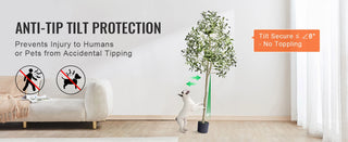 Artificial Olive Tree 4/5/6 FT Tall Faux Plant Secure PE Material & Anti-Tip Tilt Protection Low-Maintenance Tree for Home