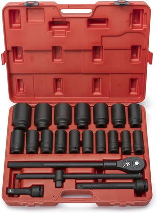 2024 NEW Drive Jumbo Master Impact Socket Set, SAE and Metric Shallow-Socket Tool Set, SAE