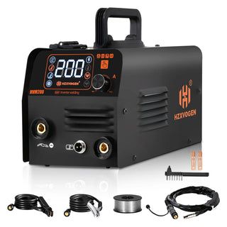 HZXVOGEN 3 in1 MIG/TIG/MMA Semi-Automatic Welding Machine HVM200 Inverter Welder Synergy Tool Non Gas For Gasless Iron Soldering