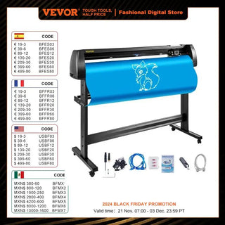 53 Inch Vinyl Cutter Plotter Machine 1350mm Vinyl Cutting Plotter Signmaster LCD Screen for DIY Advertising Label Making