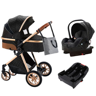 New Baby Stroller 3 in 1 High Landscape Stroller Reclining Baby Carriage Foldable Stroller Baby Bassinet Puchair Newborn