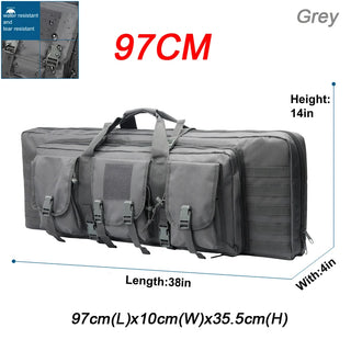 32 38 42 inch Double Rifle Case Bag Tactical Weapon Gun Case Rifle & Pistol Bag Long Gun Bag for Hunting Range Sports Transport