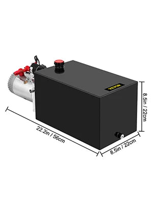 Lifting Jack Hydraulic Pump Single Acting Power Unit 12V DC 4-20 Quart Dump Trailer Powerplant Crane for Truck Car