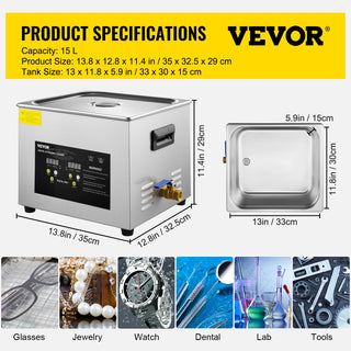 2L 3L 6L 10L 15L Upgraded Ultrasonic Cleaner Lave-Dishes Portable Washing Machine Diswasher Ultrasound Home Appliances