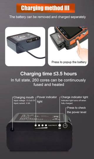 AI-10A AI-9 AI-6A AI-6C AI-6C+  Optial Fiber Fusion splicer Machine SM & MM With VFL OPM 5S Splicing Machine 6 Motors