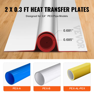 PEX Heat Transfer Plates Radiant Heat Plates PEX Pipe Durable Aluminum Install Underfloor Tubing Plates for Wooden Floors