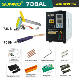 3.6KW SUNKKO 738AL Spot Welding Machine New Upgraded Telescopic Arm Handheld WIth Spot Welding Pens Precision Pulse Spot Welders