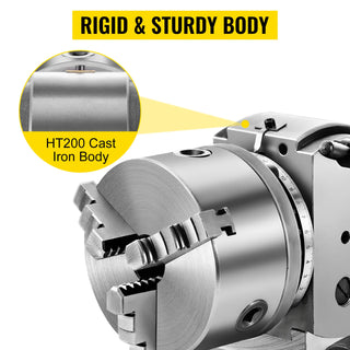 BS0 5" Dividing Head Indexing Head Semi Universal With Indexing Plates, Tailstock & 125mm 3-Jaw Chuck for Drilling Milling