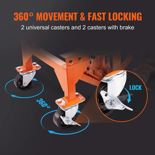 Hydraulic Motorcycle Lift Table 350 LBS Capacity Motorcycle Scissor Jack Lift with Wide Deck J-hooks 4 WheelsHydraulic