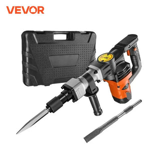 1400W Demolition Jack Hammer Electric Jackhammer Heavy Duty 2900 BPM Concrete Breaker 2pcs Chisels Bits Chipping