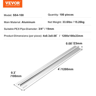 PEX Heat Transfer Plates Radiant Heat Plates PEX Pipe Durable Aluminum Install Underfloor Tubing Plates for Wooden Floors