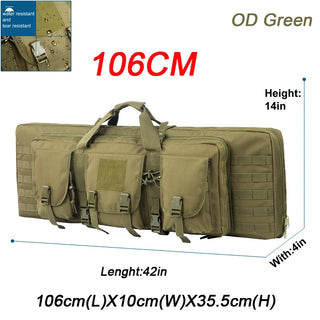 32 38 42 inch Double Rifle Case Bag Tactical Weapon Gun Case Rifle & Pistol Bag Long Gun Bag for Hunting Range Sports Transport