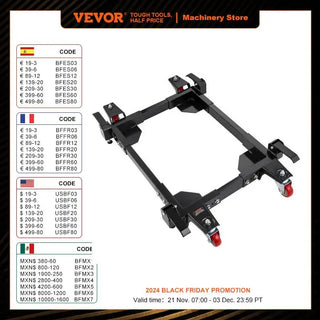 400/500/700/1500 lbs Mobile Base Stand Adjustable Heavy Duty Universal with Swivel Wheels for Bandsaw Power Tool Machine