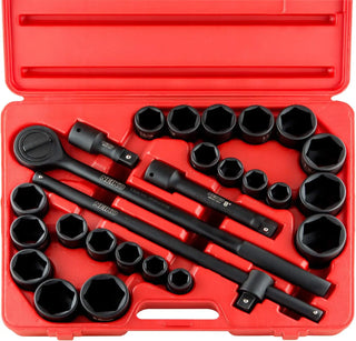 2024 NEW Drive Jumbo Master Impact Socket Set, SAE and Metric Shallow-Socket Tool Set, SAE