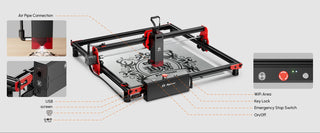 Algolaser Desktop Laser Engraver Cutter For Beginners 12000mm/min 20W DIY KIT Phone Connect Woodworking Metal Engraving Machine