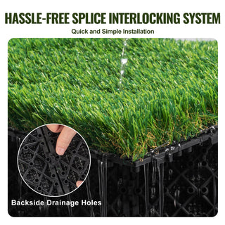 Artifical Grass Rug Green Turf 1.38/1.57" Fake Door Mat Outdoor Patio Lawn Decoration Easy to Clean with Drainage Holes