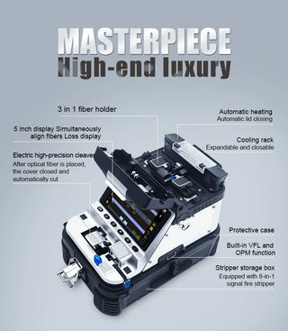 AI-10A AI-9 AI-6A AI-6C AI-6C+  Optial Fiber Fusion splicer Machine SM & MM With VFL OPM 5S Splicing Machine 6 Motors