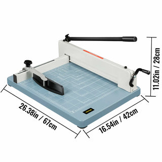 12/17 Inch Manual Paper Cutter Guillotine Trimmer Heavy Duty 300-500 Sheets Shredder for Factory School Office Accessories