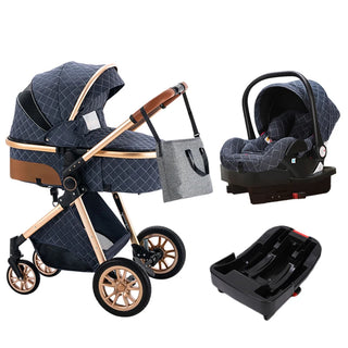 New Baby Stroller 3 in 1 High Landscape Stroller Reclining Baby Carriage Foldable Stroller Baby Bassinet Puchair Newborn