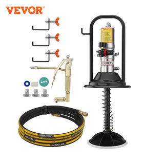 Grease Pump 50:1 Pressure Ratio Air Operated with 13 ft High Hose Barrel Cap and Lubrication 360° Grease Gun Head for Cars