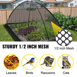 Pond Cover Dome Garden Pond Net Mesh Dome Pond Net Covers With Zipper Wind Rope Nylon Pond Netting For Pond Pool Garden