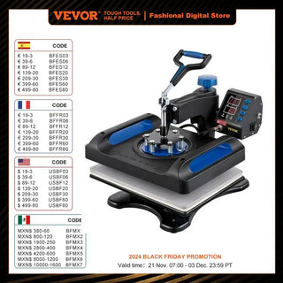 Heat Press Machine 12 x 15 /15x15 Inches Fast Heating 360 Swing Away Digital Sublimation T-shirt Vinyl Transfer Printer