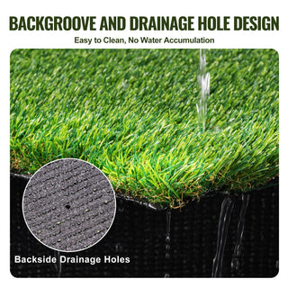 Artifical Grass Rug Green Turf 1.38/1.57" Fake Door Mat Outdoor Patio Lawn Decoration Easy to Clean with Drainage Holes