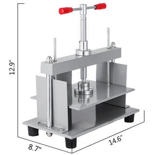 Manual Paper Press Machine 12x8.6 inch for A4 Papers 10cm Thickness Steel Frame Paper Press Machine Papermaking Book Press