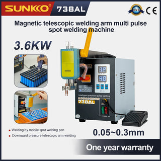 3.6KW SUNKKO 738AL Spot Welding Machine New Upgraded Telescopic Arm Handheld WIth Spot Welding Pens Precision Pulse Spot Welders