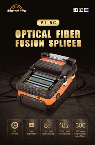 AI-10A AI-9 AI-6A AI-6C AI-6C+  Optial Fiber Fusion splicer Machine SM & MM With VFL OPM 5S Splicing Machine 6 Motors