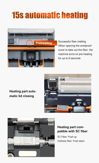 AI-10A AI-9 AI-6A AI-6C AI-6C+  Optial Fiber Fusion splicer Machine SM & MM With VFL OPM 5S Splicing Machine 6 Motors