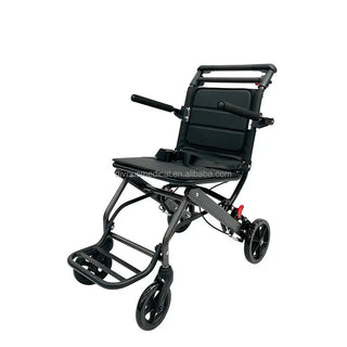 Airplane Use Plane Chair Foldable Manual Lightweight Aluminum Chair Wheel Travel Transport Chair Ultralight Disabled Elderly