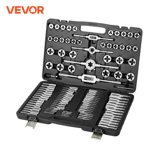 Tap and Die Set 40PCs 60PCs 80PCs 110/116PCs Metric or SAE Standard Bearing Steel Taps and Dies Essential Threading Tool