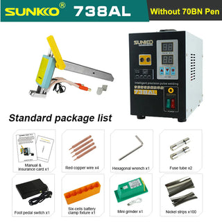 3.6KW SUNKKO 738AL Spot Welding Machine New Upgraded Telescopic Arm Handheld WIth Spot Welding Pens Precision Pulse Spot Welders