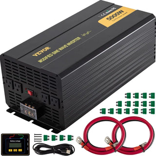 Modified Sine Wave Power Inverter, Car Converter with LCD Remote Control, USB Port, Inverter for Truck RV