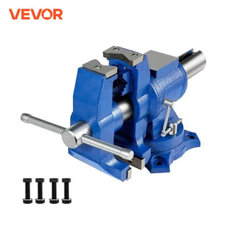 5" Heavy Duty Bench Vise Double Swivel Rotating Vise Head/Body 360° 30Kn Clamping Force,for Clamping Fixing Equipment