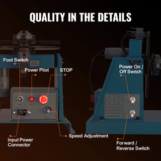 Rotary Welding Positioner 10KG Turntable Table Portable Welder Positioning Machine for Cutting Grinding Assembly Testing