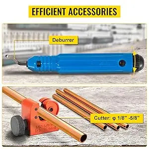 Hydraulic Flaring Tool Kit, 45° Double Flaring Tool, Brake Repair Brake Flaring Tools for 3/16"-1/2", Brake Flare Tool