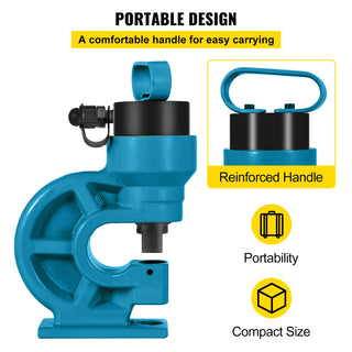 CH-60 Hydraulic Knockout Punch Tool 31Ton Hole Digger Force Puncher Iron Plate Max 10mm Thickness Hole Punching Machine